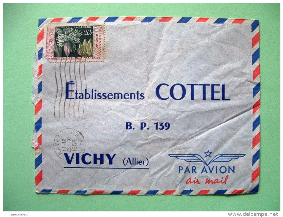 French West Africa - French Sudan - 1958 Cover To France - Bananas - Briefe U. Dokumente