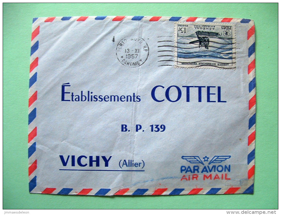 French West Africa - Dahomey - 1957 Cover To France - Agriculture Harvester - Cartas & Documentos