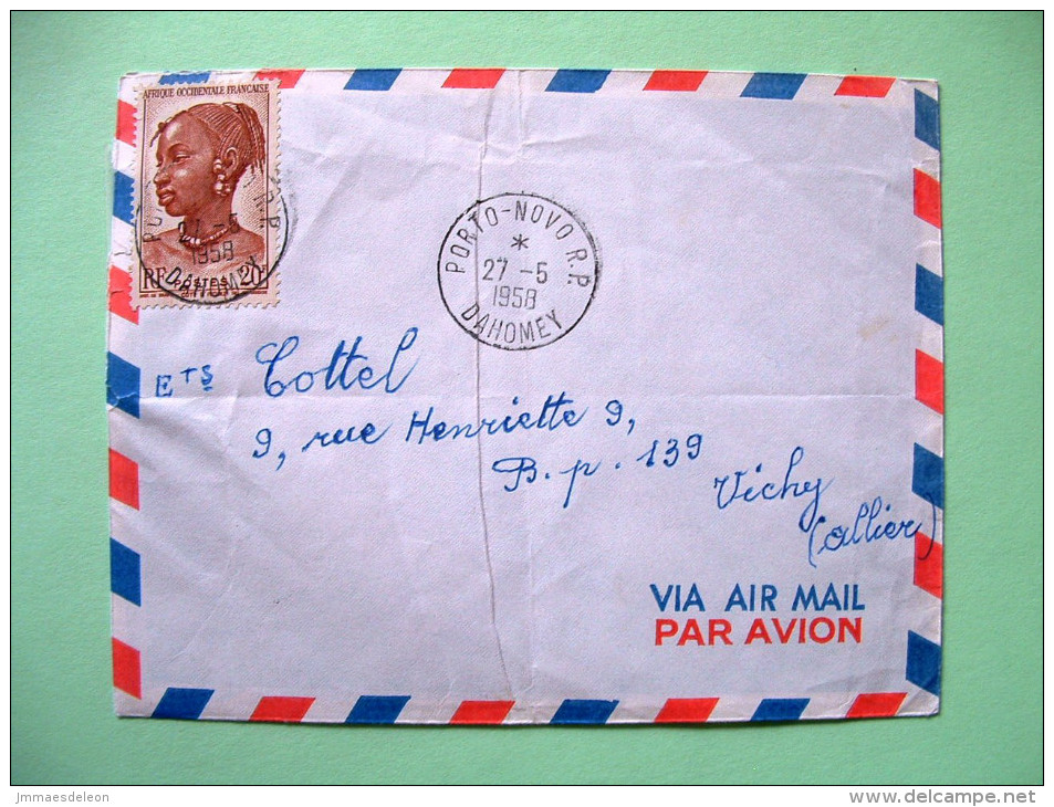 French West Africa - Dahomey - 1958 Cover To France - Woman Of Ivory Coast - Briefe U. Dokumente
