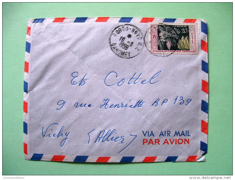 French West Africa - Dahomey - 1958 Cover To France - Bananas - Brieven En Documenten