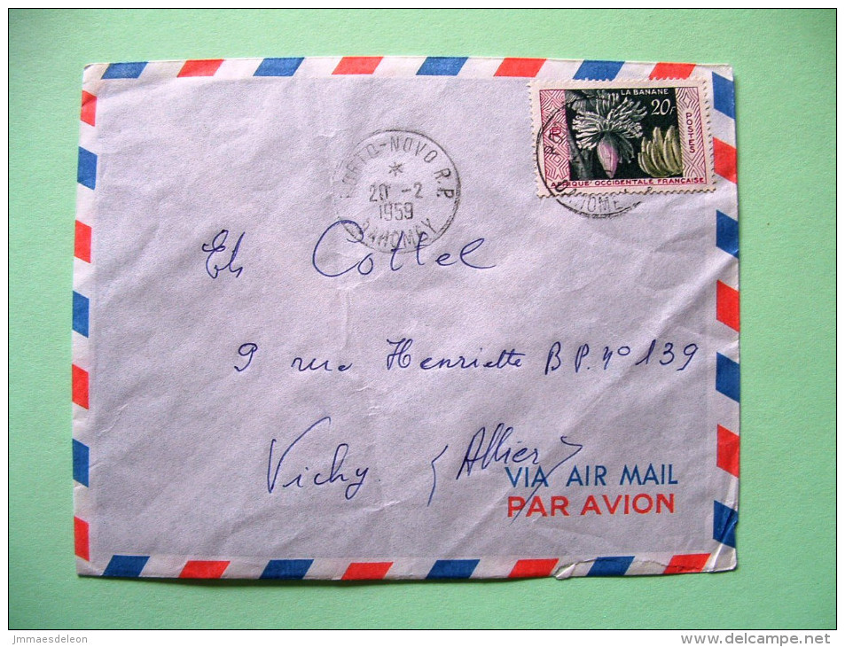 French West Africa - Dahomey - 1959 Cover To France - Bananas - Brieven En Documenten