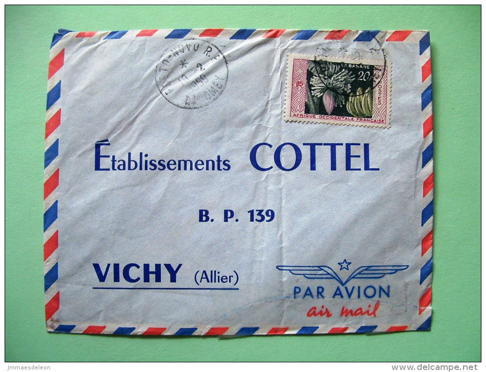 French West Africa - Dahomey - 1959 Cover To France - Bananas - Brieven En Documenten
