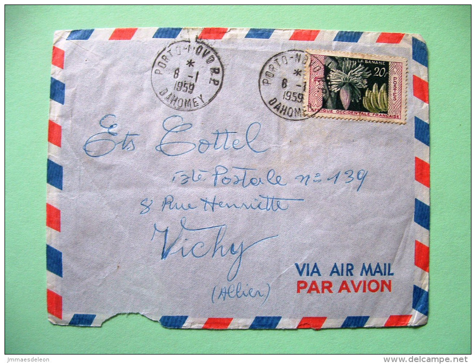 French West Africa - Dahomey - 1959 Cover To France - Bananas - Lettres & Documents