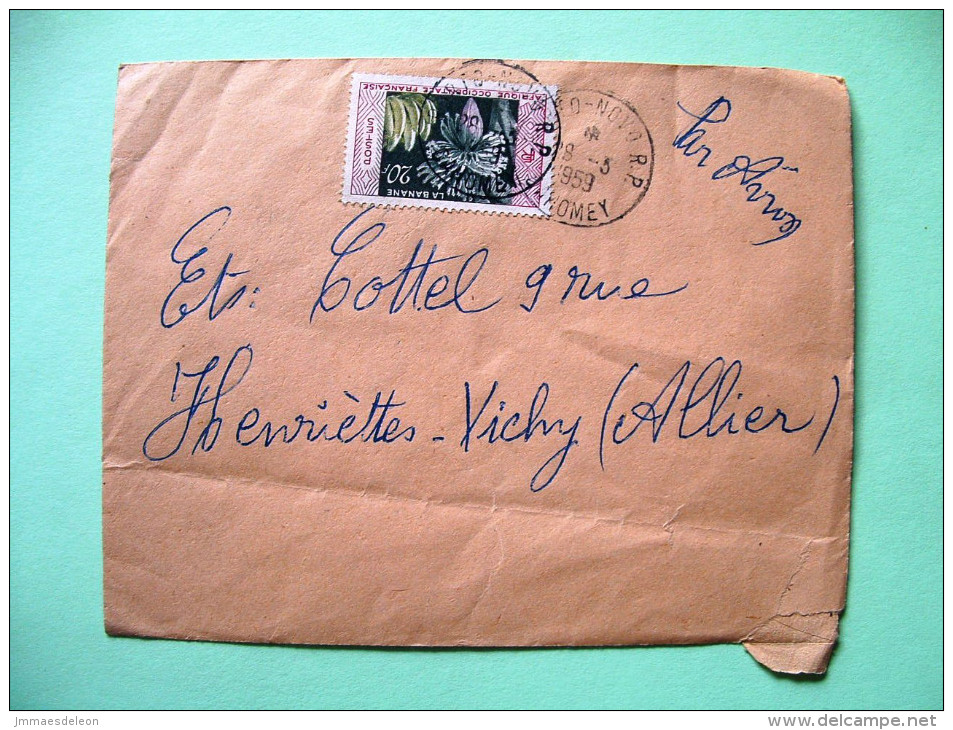 French West Africa - Dahomey - 1959 Cover To France - Bananas - Storia Postale
