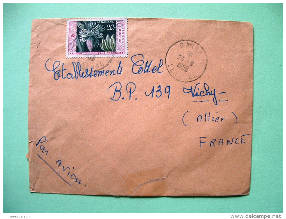 French West Africa - Senegal - 1958 Cover To France - Bananas - Briefe U. Dokumente