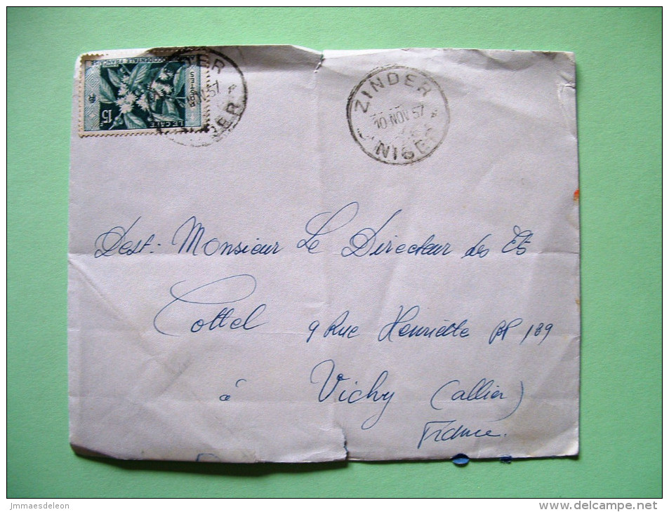 French West Africa - Niger - 1957 Cover To France - Coffee - Lettres & Documents