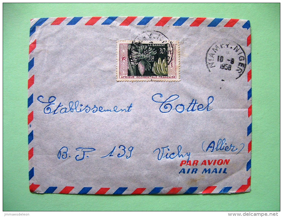 French West Africa - Niger - 1958 Cover To France - Bananas - Brieven En Documenten