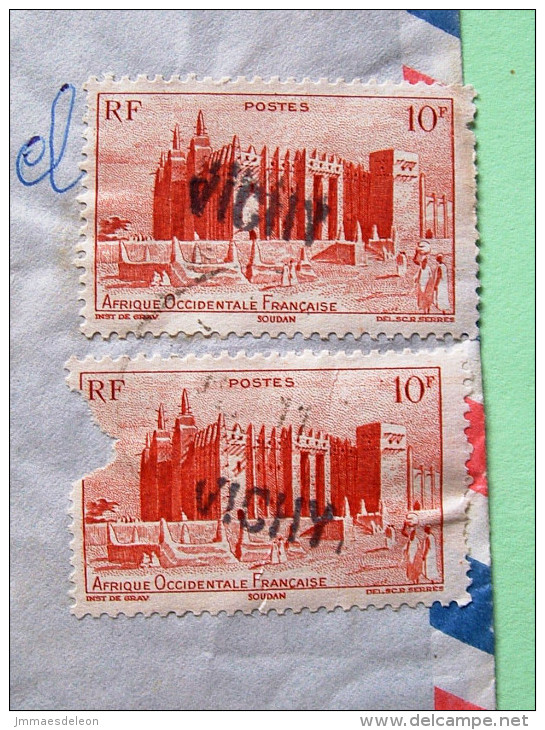 French West Africa - Niger - 1958 Cover To France - Djenne Mosque - VICHY Cancel Or Overprint - Briefe U. Dokumente