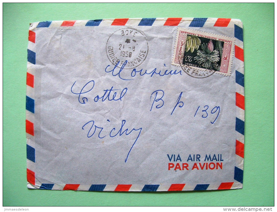 French West Africa - French Guinea - 1958 Cover To France - Bananas - Brieven En Documenten