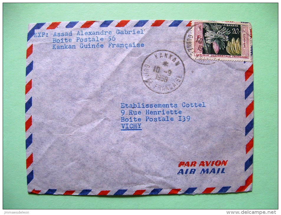 French West Africa - French Guinea - 1958 Cover To France - Bananas - Storia Postale