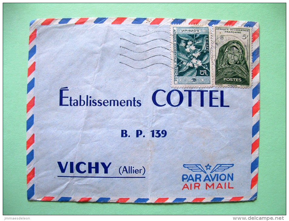 French West Africa - Ivory Coast - 1958 Cover To France - Woman Of Mauritania - Coffee - Brieven En Documenten