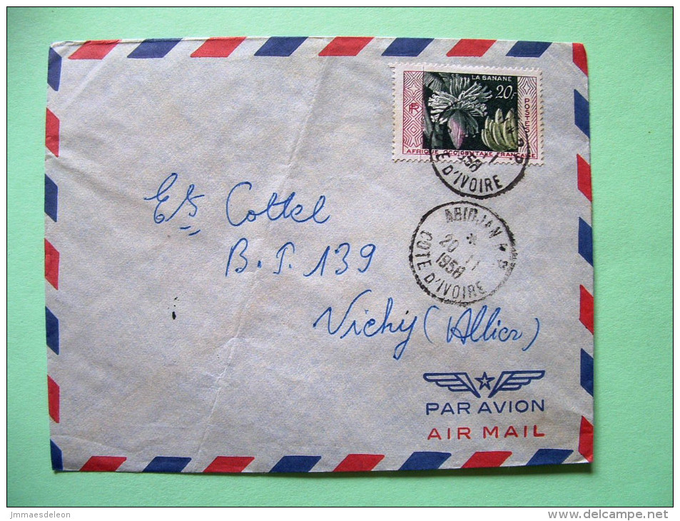 French West Africa - Ivory Coast - 1958 Cover To France - Bananas - Brieven En Documenten