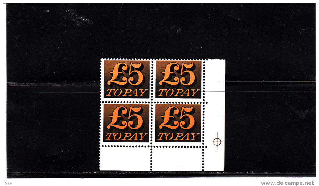 GRAN BRETAGNA 1970-73  - Unificato  83* * (quartina) - Postage Due - Tasse