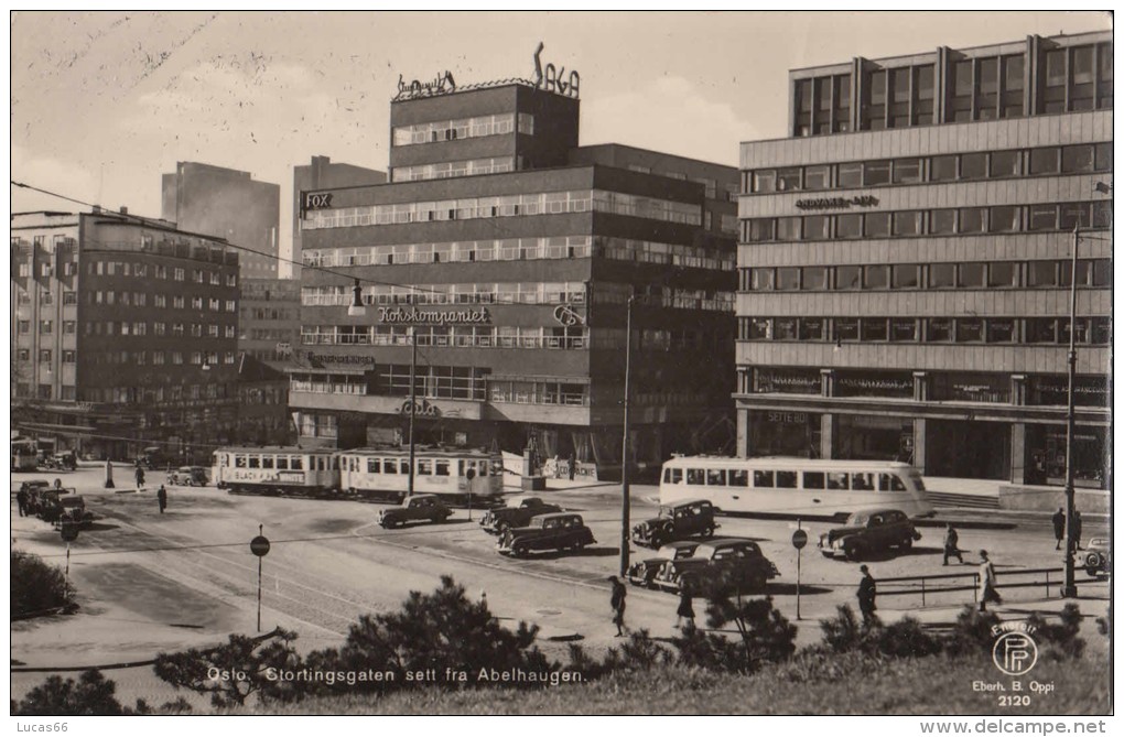 C1920 OSLO - STORTINGSGATEN SETT FRA ABELHAUGEN - Noruega