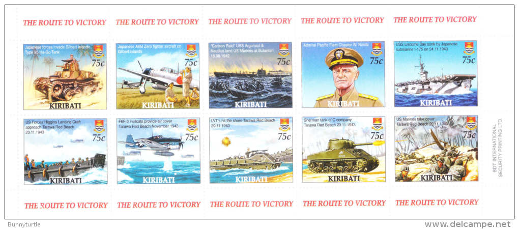 Kiribati 2005 End Of World War II 60th Anniversary Sheet MNH - Kiribati (1979-...)