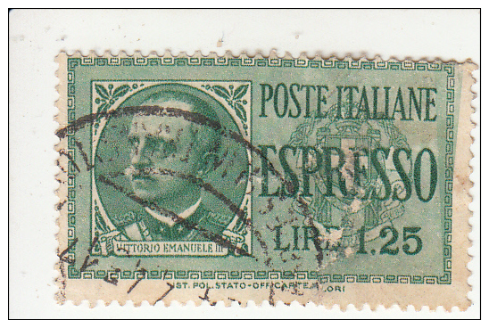1932-33 - Effige Di Vittorio Emanuele III- Espresso -1,25 L. -.usato- - Poste Exprèsse