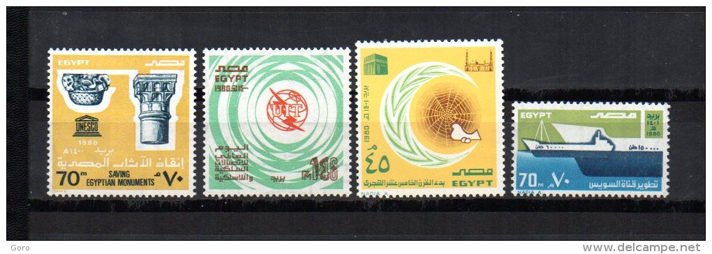 Egipto   1980  .-  Y&T Nº   1125/1126 - 1127 - 1128    ( C/charniere) - Neufs
