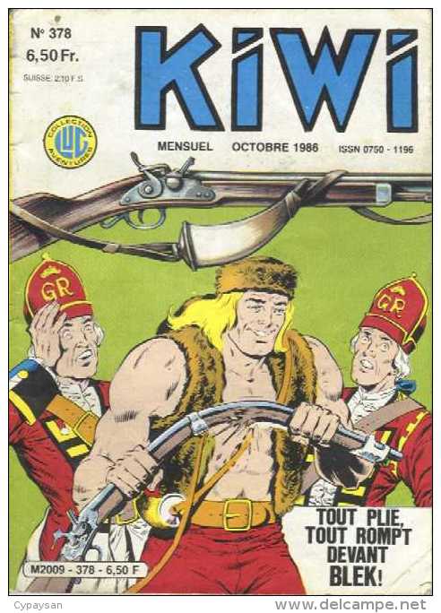 KIWI N° 378 BE LUG 10-1986 - Kiwi
