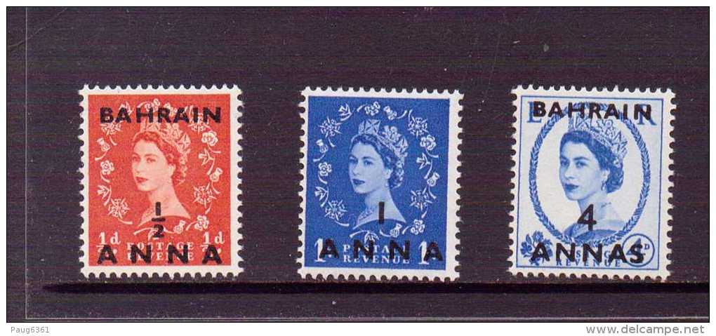 BAHREIN 1952/55  YVERT N°77/78-82A  NEUF MNH** - Bahrain (...-1965)