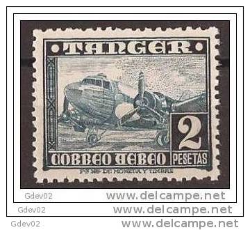 TA170SASF-L4352PC-TTEURESPCOLSC. Marruecos Maroc Marocco TANGER ESPAÑOL AVIONES 1948 (Ed 170**).sin Charnela MAGNIFICO - Autres & Non Classés