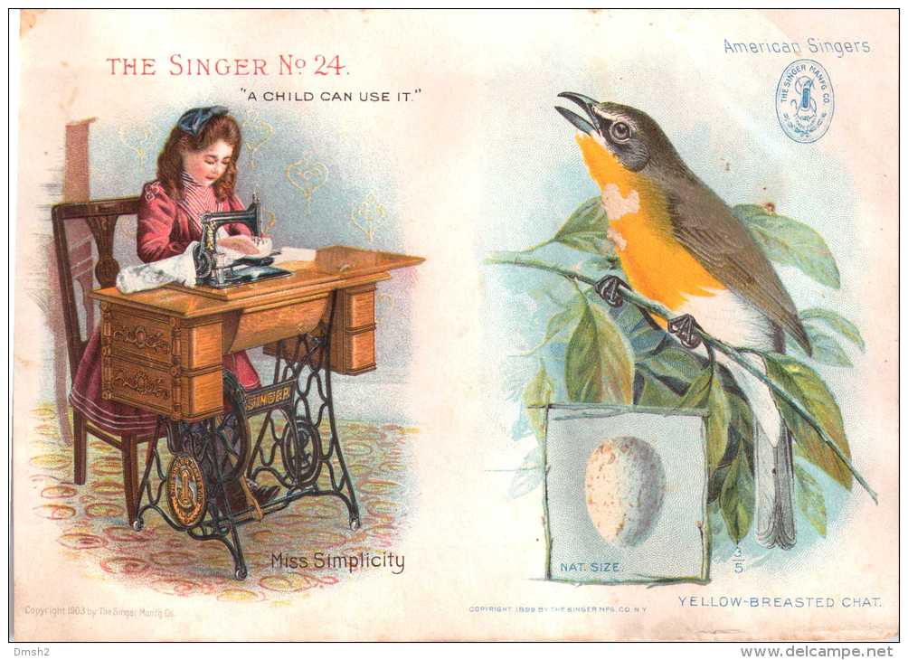 Singer  Sewing \"American Singers\" Child - Advertising