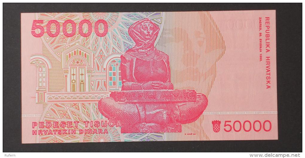 CROATIA  50000  DINARA  1993     -    (Nº02987) - Croatie