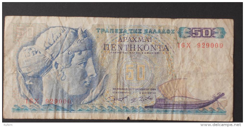 GRECCE  50  DRACHMAI  1964     -    (Nº02993) - Grèce