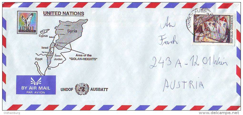 UNO Wien, Feldpost- UN- Truppen, Dienstpost- 1500 UNDOF AUSBATT Golan Hights - Storia Postale