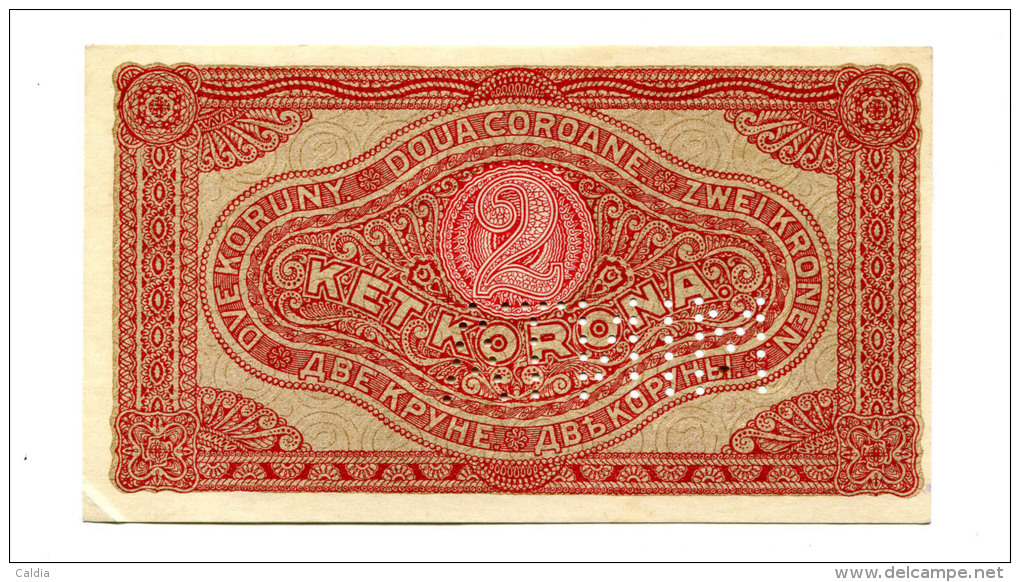 Hongrie Hungary Ungarn 2 Korona 1920 Serial "" Ab "" MINTA "" SPECIMEN UNC - Hungría