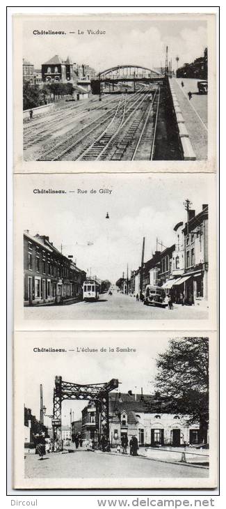 25564  -    Chatelineau   Dépliant   7  Cp     -  9  X  7  - Charbonnage - écluse - Viaduc - Rue - Châtelet