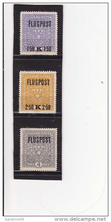 AUTRICHE LES 3 PREMIERS TIMBRES SURCHARGES - Autres & Non Classés