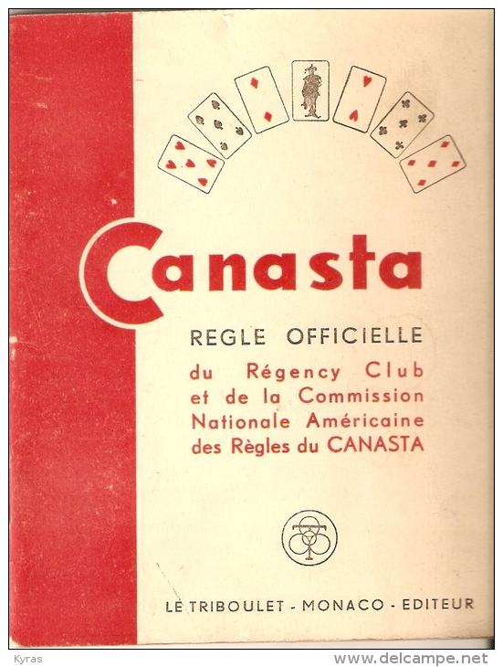 Livret 44 P.(10,5 X13,5 Cm)  CANASTA  . REGLE OFFICIELLE Du Régency Club Et De La Commission Nale Américaine - Palour Games