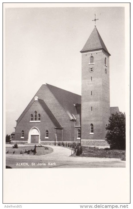 MY/ Alken "echte Foto" St Joris Kerk  Drukkerij A. Joris Tubee, Alken - Alken