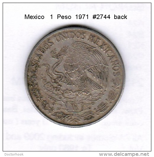 MEXICO   1  PESO  1971  (KM # 460) - Mexico