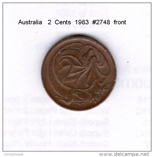 AUSTRALIA   2  CENTS  1983  (KM # 63) - 2 Cents