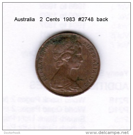 AUSTRALIA   2  CENTS  1983  (KM # 63) - 2 Cents