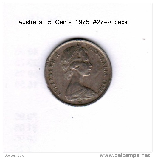 AUSTRALIA   5  CENTS  1975  (KM # 64) - 5 Cents