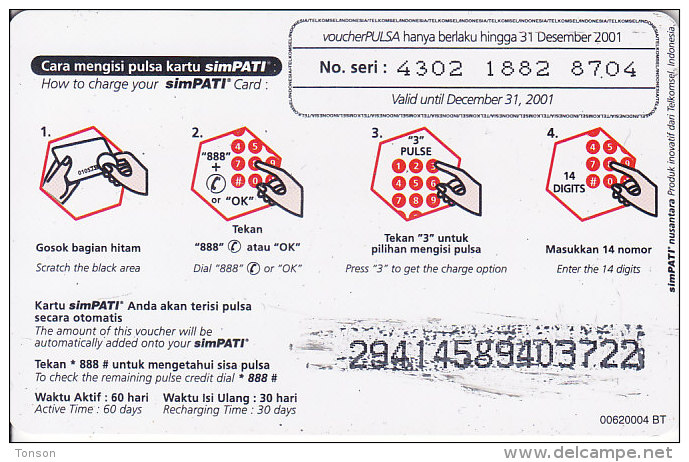 Indonesia, Simpati Isi Ulang 1, 2 Scans. - Indonésie