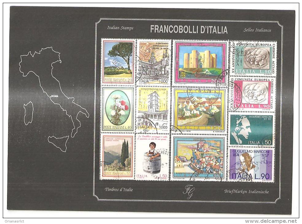 76172bis) Cartoncino Con Lotto Di Francobolli Usati - Collections