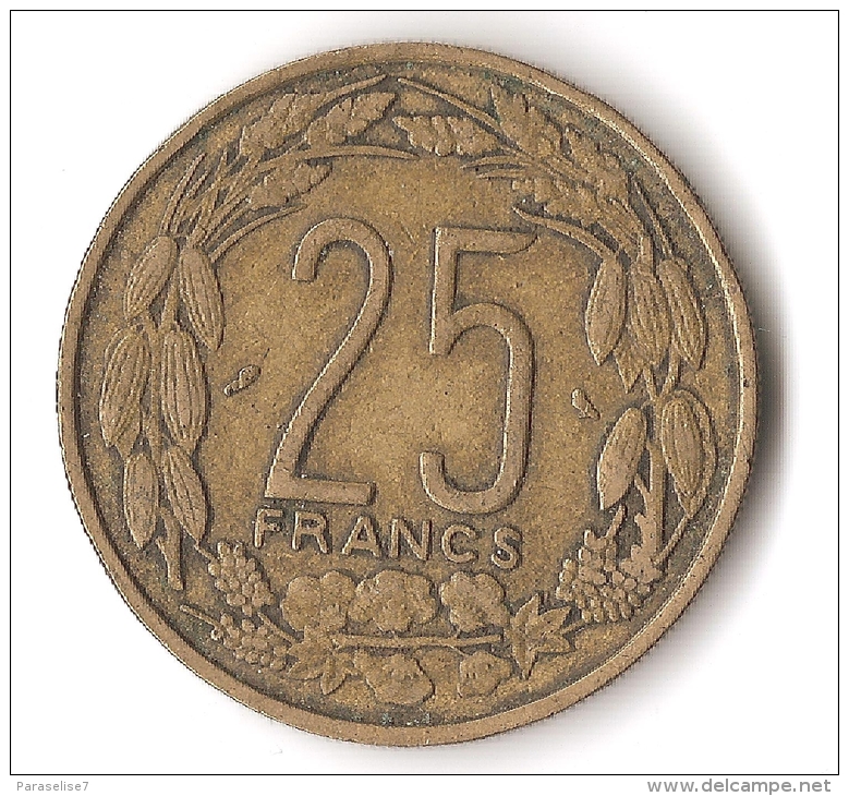 CAMEROUN  25  FRANCS  1962 - Kameroen