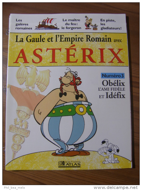 ASTERIX - FIGURINE RESINE PLASTOY / EDITIONS ATLAS - 2000 - OBELIX ET IDEFIX + LIVRET N° 3 - Astérix