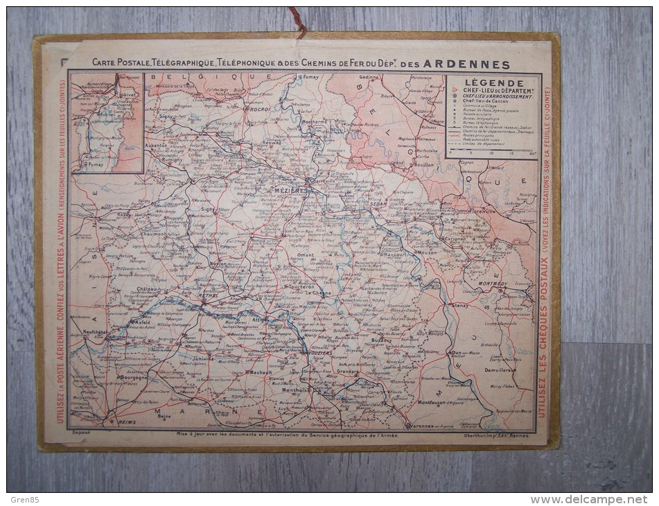 @ 1938 ALMANACH CALENDRIER DES POSTES ET DES TELEGRAPHES DESSIN ILLUSTRATION CHINON, IMPRIMERIE OBERTHUR, ARDENNES 08 - Grand Format : 1921-40