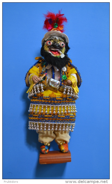 Doll Bolivia Hand Made Indigenous People Oruro Carnival - Morenada - Populaire Kunst