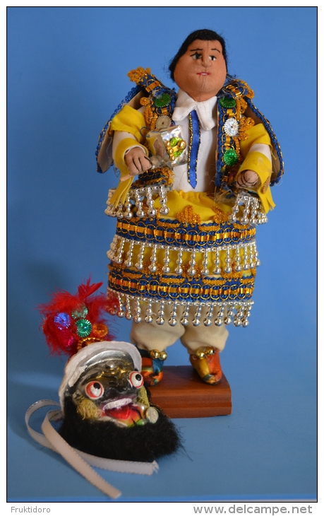 Doll Bolivia Hand Made Indigenous People Oruro Carnival - Morenada - Populaire Kunst