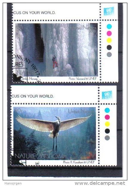 ESS722 UNO NEW YORK 2005 MICHL 982/83 ECKRAND Used / Gestempelt - Used Stamps