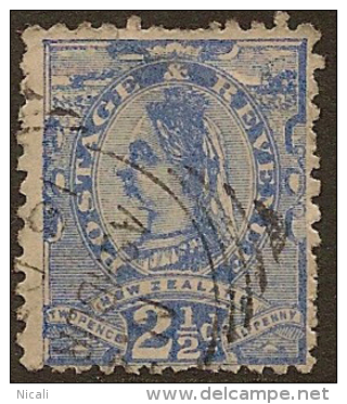 NZ 1882 2 1/2d Blue QV SG 210 U YX68 - Used Stamps