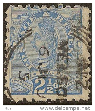 NZ 1882 2 1/2d Blue QV SG 230 U YX78 - Usados