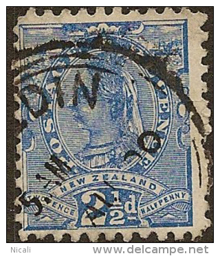 NZ 1882 2 1/2d Blue QV SG 239 U YX81 - Usados