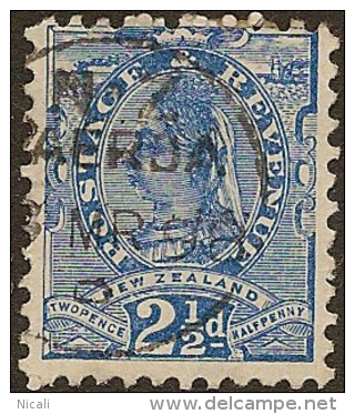 NZ 1882 2 1/2d Blue QV SG 239 U YX82 - Used Stamps