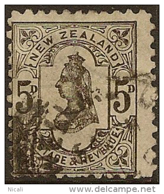 NZ 1882 5d Olive-black QV SG 242 U YX89 - Used Stamps